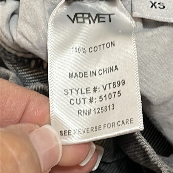 Vervet‎ High Rise Denim Jean Shorts Womens Size XS Black NWT - Picture 9 of 9